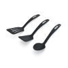 Farberware Set of 3 Nylon Tools, Slotted Turner, Short Turner, Basting Spoon Black