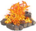 Gas Fireplace Logs,10pcs Small Artificial Fireplace Logs, Ventless Gas Logs for Fireplace Natural Gas,Vented,Propane,Electric,Ethanol,Gel Fire Pit