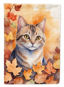 Raas Cat in Fall Leaves Garden Flag Mailbox Flag Decorative Yard Flag Banner Outside Patio Artwork Yard Flower Beds, Garden Size, Multicolor