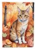 Oregon Rex Cat in Fall Leaves Garden Flag Mailbox Flag Decorative Yard Flag Banner Outside Patio Artwork Yard Flower Beds, Garden Size, Multicolor