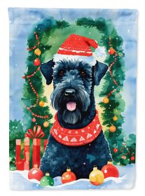 Kerry Blue Terrier Christmas Garden Flag Mailbox Flag Decorative Yard Flag Banner Outside Patio Artwork Yard Flower Beds, Garden Size, Multicolor