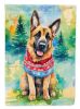 German Shepherd Christmas Garden Flag Mailbox Flag Decorative Yard Flag Banner Outside Patio Artwork Yard Flower Beds, Garden Size, Multicolor