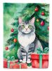 Foldex Exotic Fold Cat By the Christmas Tree Garden Flag Mailbox Flag Decorative Yard Flag Banner Outside Patio Artwork Yard Flower Beds, Garden Size