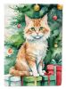 Skookum Cat By the Christmas Tree Garden Flag Mailbox Flag Decorative Yard Flag Banner Outside Patio Artwork Yard Flower Beds, Garden Size, Multicolor