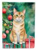 Malayan Cat By the Christmas Tree Garden Flag Mailbox Flag Decorative Yard Flag Banner Outside Patio Artwork Yard Flower Beds, Garden Size, Multicolor