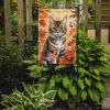 American Bobtail Cat in Fall Leaves Garden Flag Mailbox Flag Decorative Yard Flag Banner Outside Patio Artwork Yard Flower Beds, Garden Size