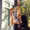 Peterbald Cat in Fall Leaves House Flag Large Porch Sleeve Pole Decorative Outside Yard Banner Artwork Wall Hanging, Polyester, House Size, Multicolor