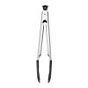 Farberware 11-inch Silicone Tip Locking Tongs in Black and Stainless Steel