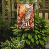 Oregon Rex Cat in Fall Leaves Garden Flag Mailbox Flag Decorative Yard Flag Banner Outside Patio Artwork Yard Flower Beds, Garden Size, Multicolor