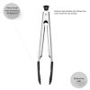 Farberware 11-inch Silicone Tip Locking Tongs in Black and Stainless Steel