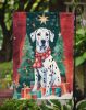 Dalmatian Christmas Garden Flag Mailbox Flag Decorative Yard Flag Banner Outside Patio Artwork Yard Flower Beds, Garden Size, Multicolor