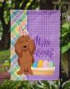 Longhair Red Dachshund Easter Garden Flag Mailbox Flag Decorative Yard Flag Banner Outside Patio Artwork Yard Flower Beds, Garden Size, Multicolor