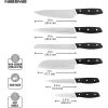 Farberware Triple Riveted Soft Grip Knife Set with Blade Covers and Gadgets, 23 Piece, Black