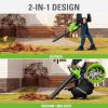 Greenworks 40V (230 MPH / 505 CFM / 75+ Compatible Tools) Cordless Brushless Leaf Blower / Vacuum( Vac (5.0Ah) Gen 2)