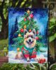 Keeshond Christmas Garden Flag Mailbox Flag Decorative Yard Flag Banner Outside Patio Artwork Yard Flower Beds, Garden Size, Multicolor