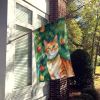 Suphalak Cat By the Christmas Tree House Flag Large Porch Sleeve Pole Decorative Outside Yard Banner Artwork Wall Hanging, Polyester, House Size