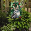 American Bobtail Cat By the Christmas Tree Garden Flag Mailbox Flag Decorative Yard Flag Banner Outside Patio Artwork Yard Flower Beds, Garden Size