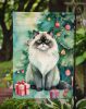 Himalayan Cat By the Christmas Tree Garden Flag Mailbox Flag Decorative Yard Flag Banner Outside Patio Artwork Yard Flower Beds, Garden Size