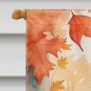 Ural Rex Cat in Fall Leaves House Flag Large Porch Sleeve Pole Decorative Outside Yard Banner Artwork Wall Hanging, Polyester, House Size, Multicolor