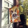 Snowshoe Cat in Fall Leaves House Flag Large Porch Sleeve Pole Decorative Outside Yard Banner Artwork Wall Hanging, Polyester, House Size, Multicolor