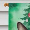 Colorpoint Shorthair Cat By the Christmas Tree House Flag Large Porch Sleeve Pole Decorative Outside Yard Banner Artwork Wall Hanging, Polyester