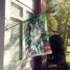 Oriental Longhair Cat By the Christmas Tree House Flag Large Porch Sleeve Pole Decorative Outside Yard Banner Artwork Wall Hanging, Polyester