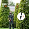 VEVOR 20V Cordless Hedge Trimmer, 18 inch Double-edged Steel Blade, Pole Hedge Trimmer Kit 20V Battery, Fast Charger Included