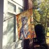 Egyptian Mau Cat in Fall Leaves House Flag Large Porch Sleeve Pole Decorative Outside Yard Banner Artwork Wall Hanging, Polyester, House Size