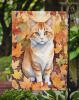 Manx Cat in Fall Leaves Garden Flag Mailbox Flag Decorative Yard Flag Banner Outside Patio Artwork Yard Flower Beds, Garden Size, Multicolor