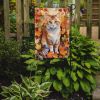 Manx Cat in Fall Leaves Garden Flag Mailbox Flag Decorative Yard Flag Banner Outside Patio Artwork Yard Flower Beds, Garden Size, Multicolor