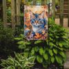 Ojos Azules Cat in Fall Leaves Garden Flag Mailbox Flag Decorative Yard Flag Banner Outside Patio Artwork Yard Flower Beds, Garden Size, Multicolor