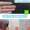 47.3inx50ft  Square Chicken Wire Fence Mesh Roll Raised Garden Bed Plant Supports Poultry Netting Cage Snake Fence