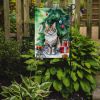 Kurilian Bobtail Cat By the Christmas Tree Garden Flag Mailbox Flag Decorative Yard Flag Banner Outside Patio Artwork Yard Flower Beds, Garden Size