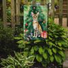 Savannah Cat By the Christmas Tree Garden Flag Mailbox Flag Decorative Yard Flag Banner Outside Patio Artwork Yard Flower Beds, Garden Size