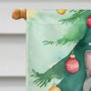 Scottish Fold Cat By the Christmas Tree House Flag Large Porch Sleeve Pole Decorative Outside Yard Banner Artwork Wall Hanging, Polyester, House Size