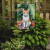 Japanese Bobtail Cat By the Christmas Tree Garden Flag Mailbox Flag Decorative Yard Flag Banner Outside Patio Artwork Yard Flower Beds, Garden Size