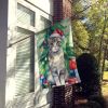 Scottish Fold Cat By the Christmas Tree House Flag Large Porch Sleeve Pole Decorative Outside Yard Banner Artwork Wall Hanging, Polyester, House Size