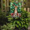 Toyger Cat By the Christmas Tree Garden Flag Mailbox Flag Decorative Yard Flag Banner Outside Patio Artwork Yard Flower Beds, Garden Size, Multicolor