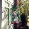 Sphynx Cat By the Christmas Tree House Flag Large Porch Sleeve Pole Decorative Outside Yard Banner Artwork Wall Hanging, Polyester, House Size