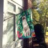 Snowshoe Cat By the Christmas Tree House Flag Large Porch Sleeve Pole Decorative Outside Yard Banner Artwork Wall Hanging, Polyester, House Size