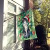 American Polydactyl Cat By the Christmas Tree House Flag Large Porch Sleeve Pole Decorative Outside Yard Banner Artwork Wall Hanging, Polyester