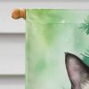 Siamese Cat By the Christmas Tree House Flag Large Porch Sleeve Pole Decorative Outside Yard Banner Artwork Wall Hanging, Polyester, House Size