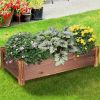 Large Garden Planter Raised Bed Indoor Outdoor Patio Flower Plant Herbs Pot Boxs Pine Wood