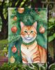 Suphalak Cat By the Christmas Tree Garden Flag Mailbox Flag Decorative Yard Flag Banner Outside Patio Artwork Yard Flower Beds, Garden Size