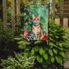 Arabian Mau Cat By the Christmas Tree Garden Flag Mailbox Flag Decorative Yard Flag Banner Outside Patio Artwork Yard Flower Beds, Garden Size