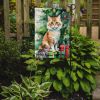 Skookum Cat By the Christmas Tree Garden Flag Mailbox Flag Decorative Yard Flag Banner Outside Patio Artwork Yard Flower Beds, Garden Size, Multicolor