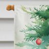 Skookum Cat By the Christmas Tree House Flag Large Porch Sleeve Pole Decorative Outside Yard Banner Artwork Wall Hanging, Polyester, House Size