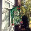 Selkirk Rex Cat By the Christmas Tree House Flag Large Porch Sleeve Pole Decorative Outside Yard Banner Artwork Wall Hanging, Polyester, House Size