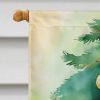 Colorpoint Longhair Cat By the Christmas Tree House Flag Large Porch Sleeve Pole Decorative Outside Yard Banner Artwork Wall Hanging, Polyester