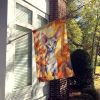 Oriental Shorthair Cat in Fall Leaves House Flag Large Porch Sleeve Pole Decorative Outside Yard Banner Artwork Wall Hanging, Polyester, House Size